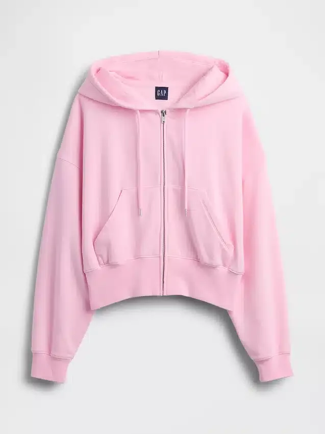 Vintagesoft Kama Kesim Fermuarlı Kapüşonlu Sweatshirt