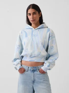 Vintagesoft Kısa Logo Kapüşonlu Sweatshirt