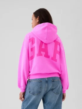 Vintagesoft Kısa Logo Kapüşonlu Sweatshirt