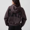 Vintagesoft Kısa Logo Kapüşonlu Sweatshirt