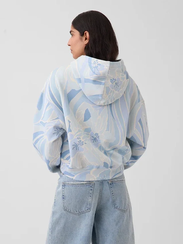 Vintagesoft Kısa Logo Kapüşonlu Sweatshirt