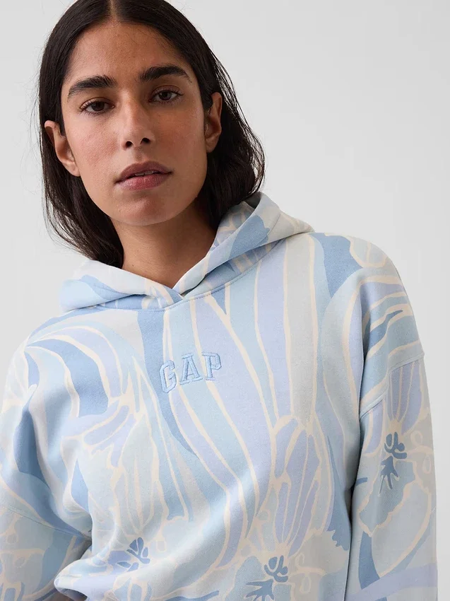 Vintagesoft Kısa Logo Kapüşonlu Sweatshirt