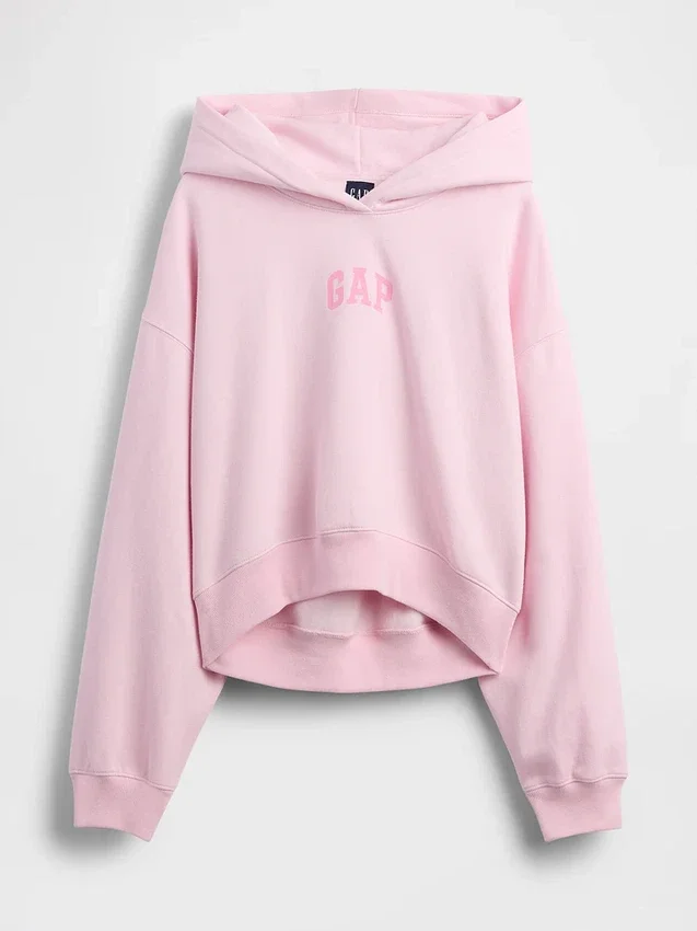 Vintagesoft Kısa Logo Kapüşonlu Sweatshirt