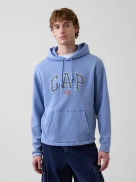 Vintagesoft Oversized Americana Logo Kapüşonlu Sweatshirt