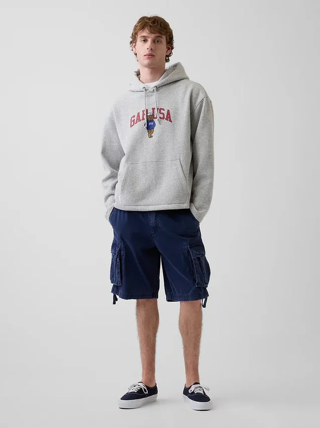 Vintagesoft Oversized Americana Logo Kapüşonlu Sweatshirt