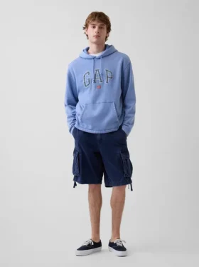 Vintagesoft Oversized Americana Logo Kapüşonlu Sweatshirt
