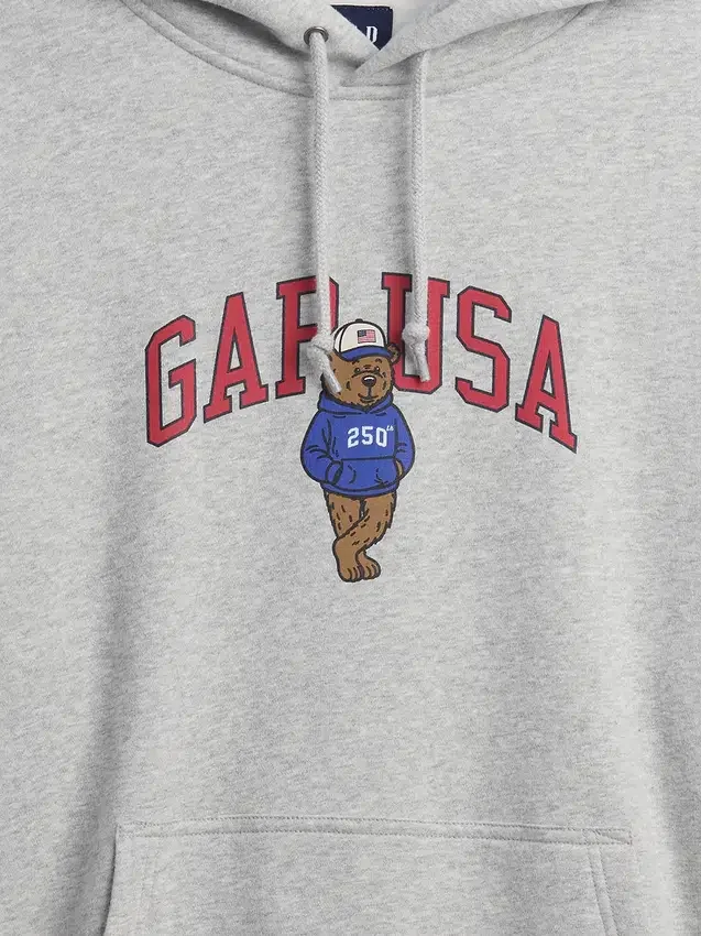 Vintagesoft Oversized Americana Logo Kapüşonlu Sweatshirt