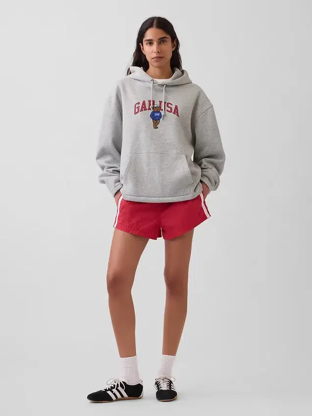 Vintagesoft Oversized Americana Logo Kapüşonlu Sweatshirt
