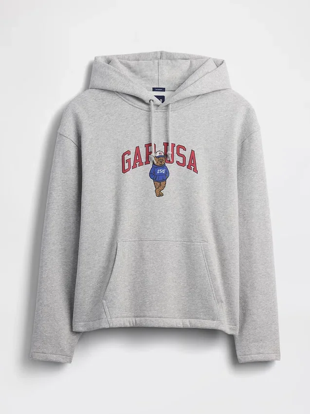 Vintagesoft Oversized Americana Logo Kapüşonlu Sweatshirt