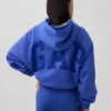 Vintagesoft Oversized Kısa Logo Kapüşonlu Sweatshirt