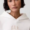 Vintagesoft Oversized Kısa Logo Kapüşonlu Sweatshirt