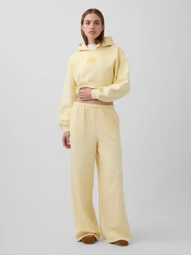 Vintagesoft Oversized Kısa Logo Kapüşonlu Sweatshirt