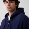 Vintagesoft Oversized Kısaltılmış Fermuarlı Kapüşonlu Sweatshirt