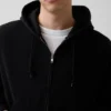 Vintagesoft Oversized Kısaltılmış Fermuarlı Kapüşonlu Sweatshirt