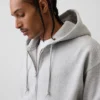 Vintagesoft Oversized Kısaltılmış Fermuarlı Kapüşonlu Sweatshirt