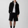 Vintagesoft Oversized Kısaltılmış Fermuarlı Kapüşonlu Sweatshirt