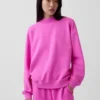 Vintagesoft Oversized Mockneck Tunik Sweatshirt