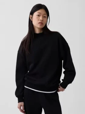 Vintagesoft Oversized Mockneck Tunik Sweatshirt