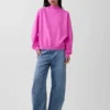 Vintagesoft Oversized Mockneck Tunik Sweatshirt