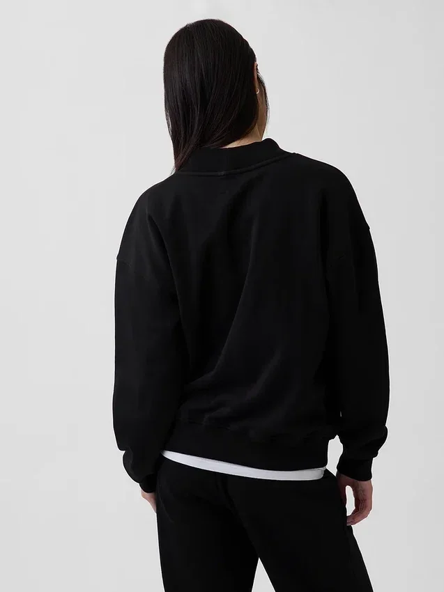 Vintagesoft Oversized Mockneck Tunik Sweatshirt