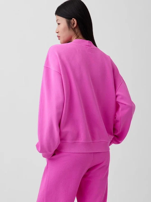 Vintagesoft Oversized Mockneck Tunik Sweatshirt