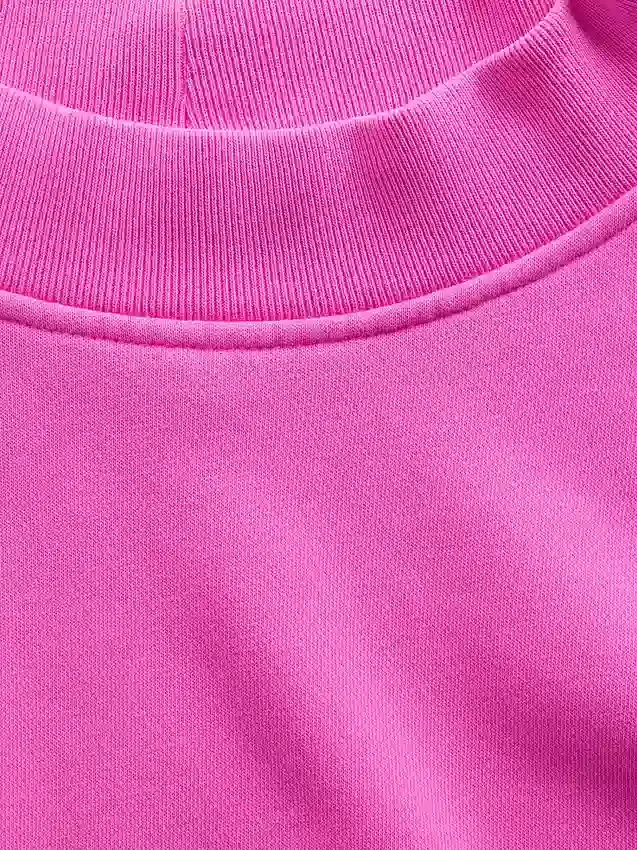 Vintagesoft Oversized Mockneck Tunik Sweatshirt