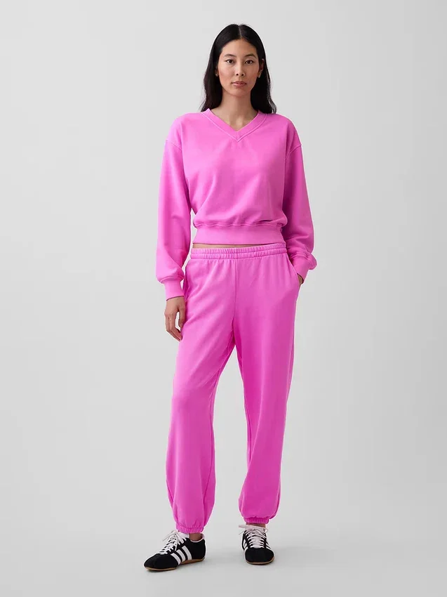 Vintagesoft Oversized V Yaka Sweatshirt