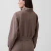 Vintagesoft Oversized Yarım Fermuarlı Kama Yaka Kazak