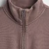 Vintagesoft Oversized Yarım Fermuarlı Kama Yaka Kazak