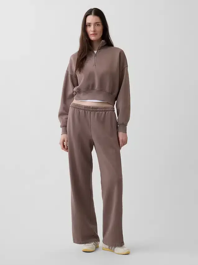 Vintagesoft Oversized Yarım Fermuarlı Kama Yaka Kazak