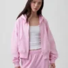 Vintagesoft Terry Fermuarlı Kapüşonlu Sweatshirt