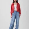 Vintagesoft Terry Fermuarlı Kapüşonlu Sweatshirt