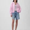 Vintagesoft Terry Fermuarlı Kapüşonlu Sweatshirt