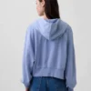 Vintagesoft Terry Fermuarlı Kapüşonlu Sweatshirt