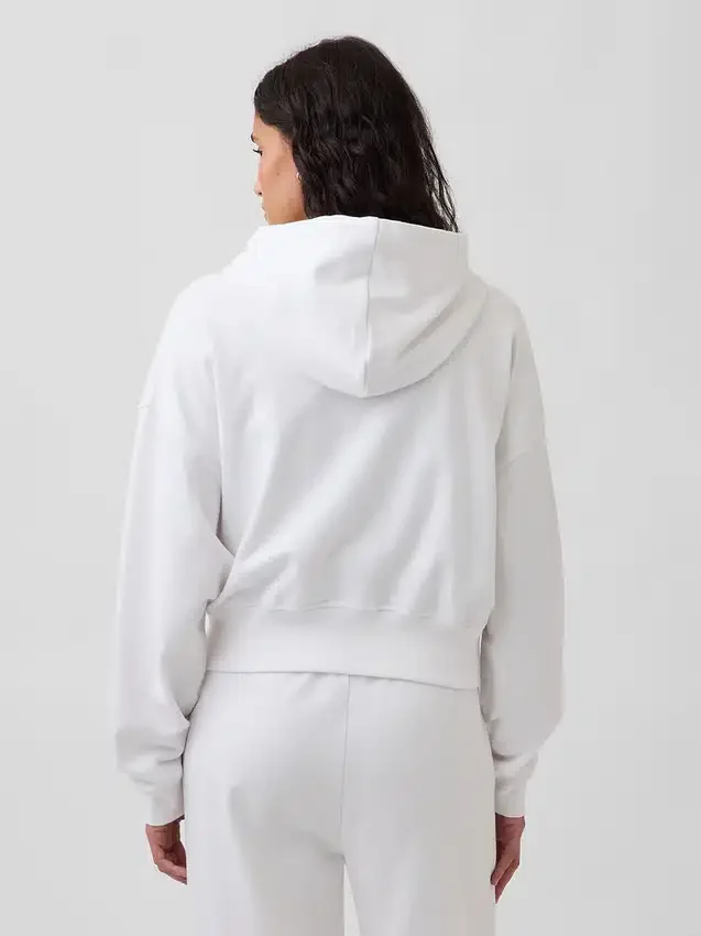 Vintagesoft Terry Fermuarlı Kapüşonlu Sweatshirt