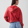 Vintagesoft Terry Fermuarlı Kapüşonlu Sweatshirt