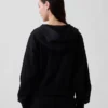 Vintagesoft Terry Fermuarlı Kapüşonlu Sweatshirt