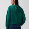 Vintagesoft Terry Fermuarlı Kapüşonlu Sweatshirt
