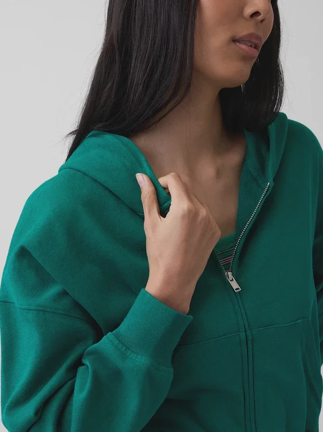 Vintagesoft Terry Fermuarlı Kapüşonlu Sweatshirt