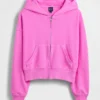 Vintagesoft Terry Fermuarlı Kapüşonlu Sweatshirt