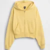 Vintagesoft Terry Fermuarlı Kapüşonlu Sweatshirt