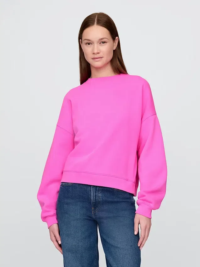Vintagesoft Wedge Bisiklet Yaka Sweatshirt