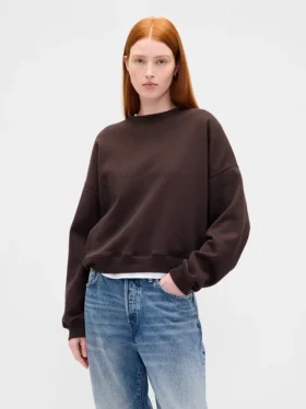 Vintagesoft Wedge Bisiklet Yaka Sweatshirt