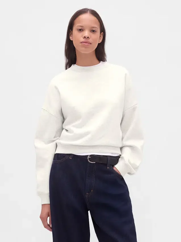 Vintagesoft Wedge Bisiklet Yaka Sweatshirt