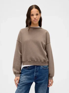 Vintagesoft Wedge Bisiklet Yaka Sweatshirt