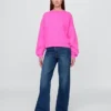 Vintagesoft Wedge Bisiklet Yaka Sweatshirt