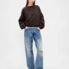 Vintagesoft Wedge Bisiklet Yaka Sweatshirt