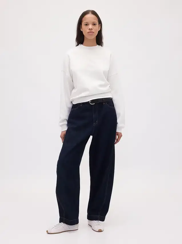Vintagesoft Wedge Bisiklet Yaka Sweatshirt