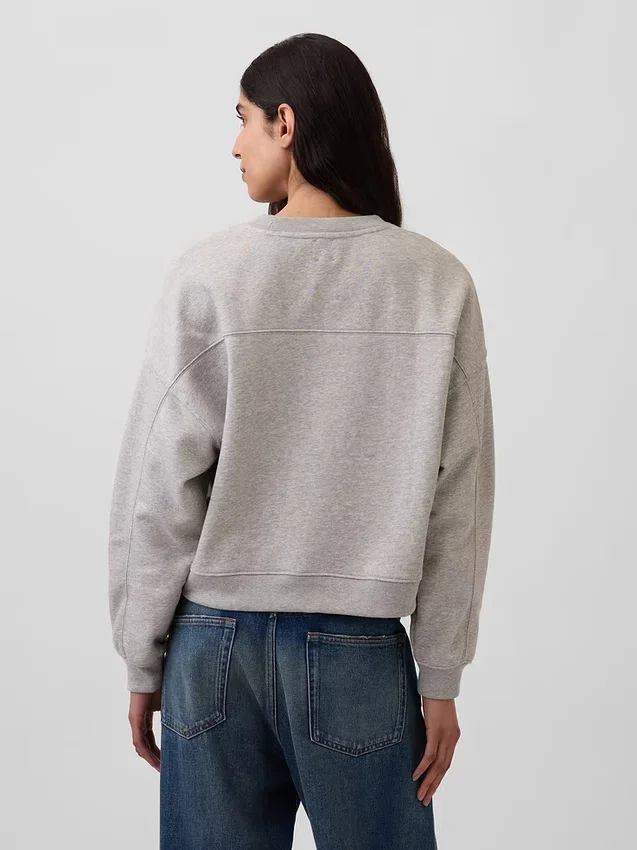 Vintagesoft Wedge Bisiklet Yaka Sweatshirt