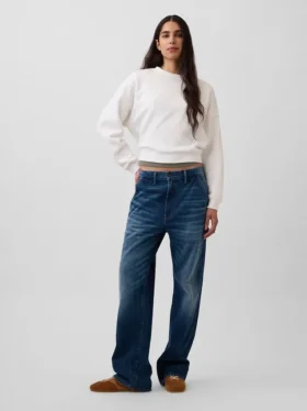Vintagesoft Wedge Bisiklet Yaka Sweatshirt